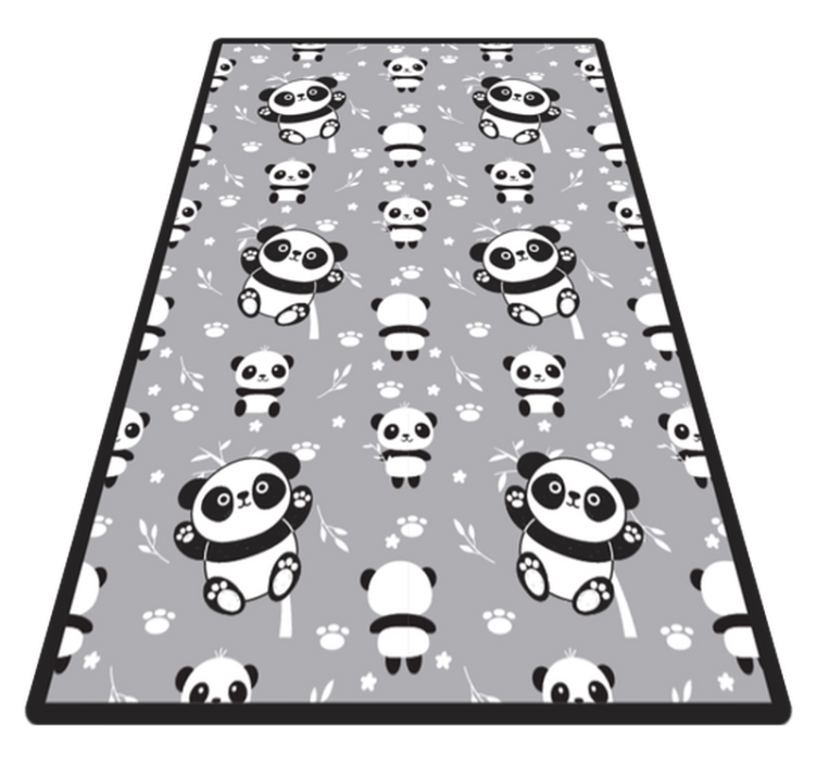 Alfombra vinílica infantil tiempo de juego panda - TenVinilo