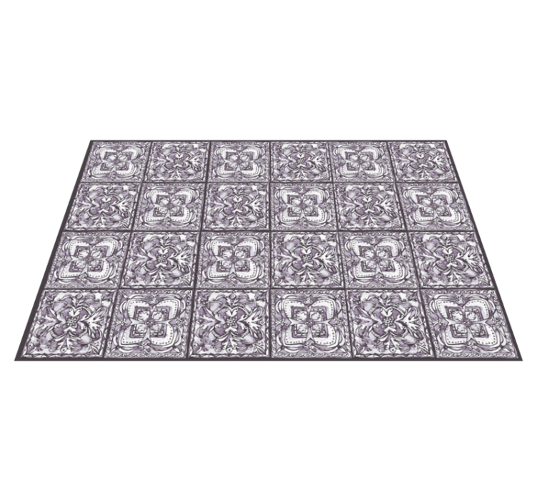 Alfombra hidráulica azulejos monocromáticos - TenVinilo