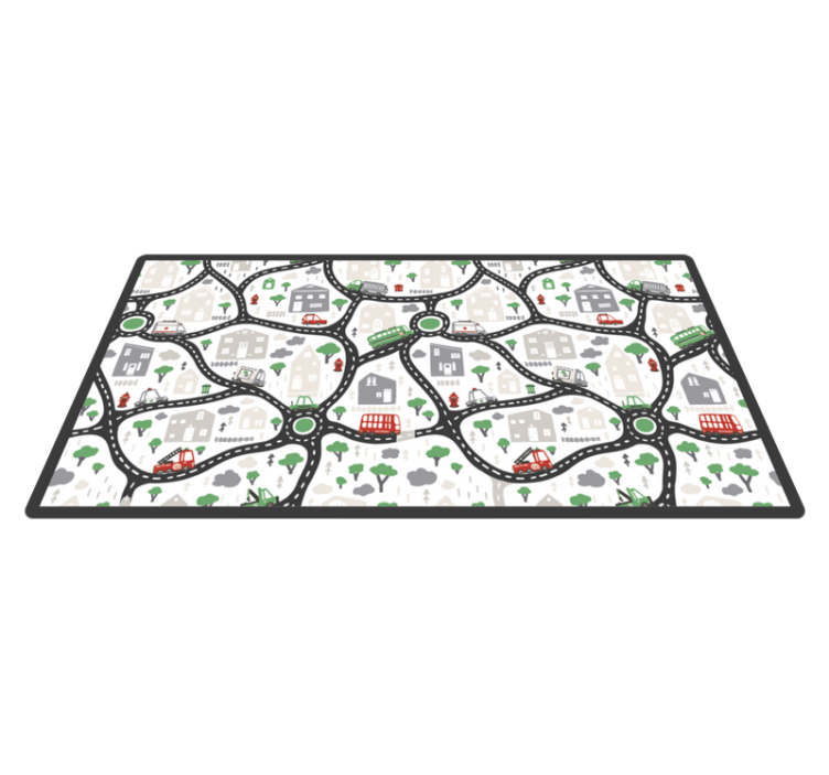 Alfombra pvc infantil carretera blanca - TenVinilo