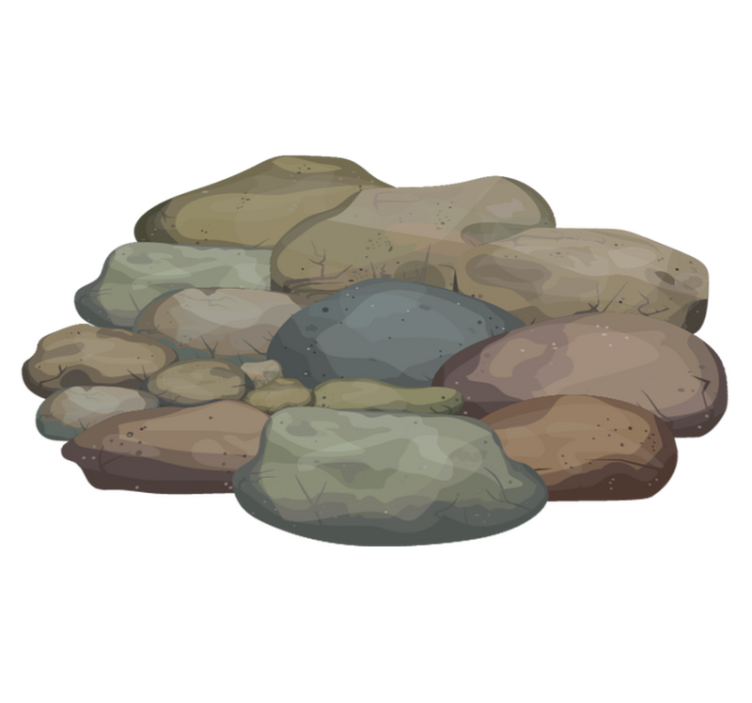 Alfombra vinílica imitación piedra ilustración de guijarros - TenVinilo