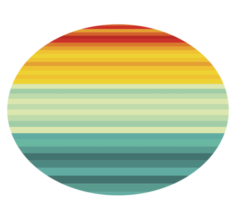 Alfombra vinílica rayas círculo de franjas de arco iris - TenVinilo