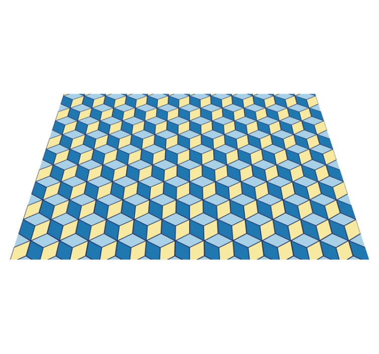 Alfombra hidráulica patrón cubista - TenVinilo