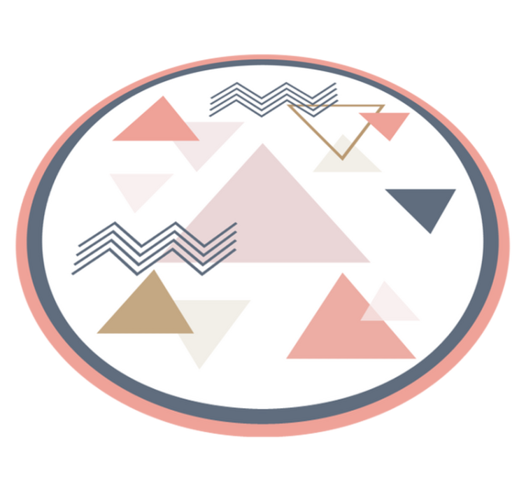 Alfombra vinílica geométrica círculo abstracto geométrico - TenVinilo