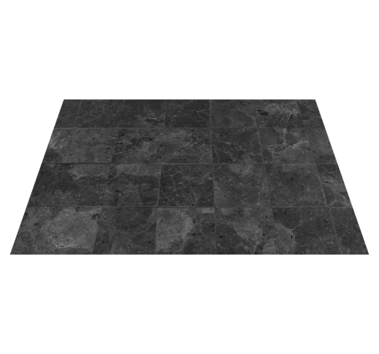Alfombra vinilo baño moderna azulejos pizarra negra - TenVinilo