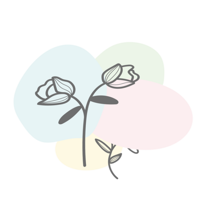 Alfombra vinílica flores corazón floral - TenVinilo