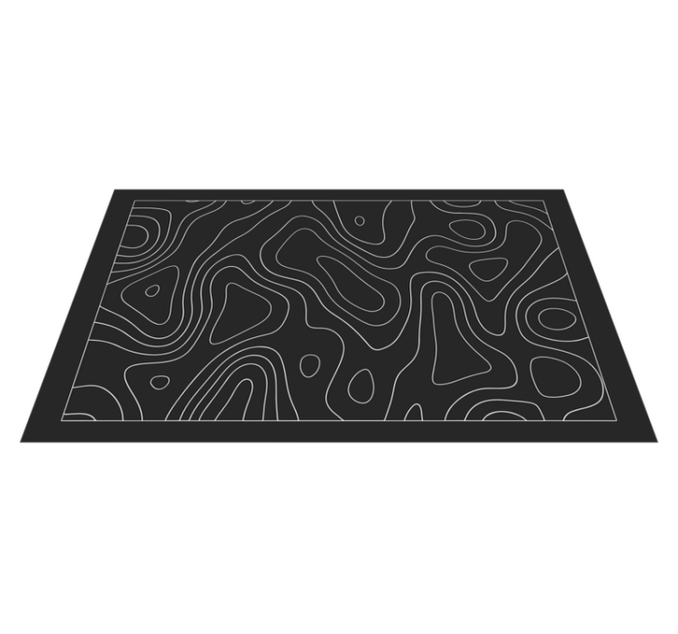 Alfombra vinílica geométrica contornos abstractos - TenVinilo