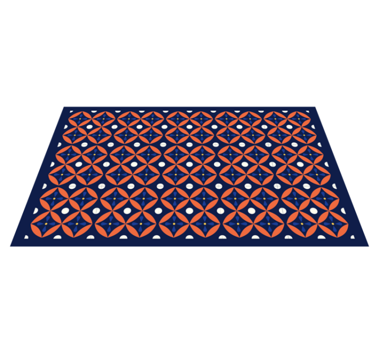 Alfombra vinílica geométrica con diseño geométrico - TenVinilo