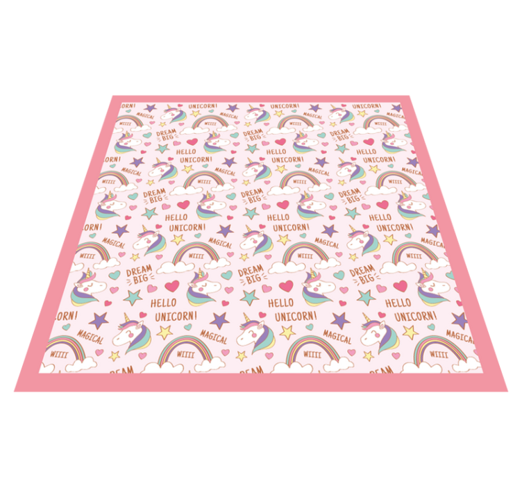Alfombra pvc infantil animal hola unicornio - TenVinilo