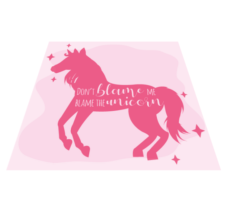 Alfombra vinílica infantil culpar al unicornio - TenVinilo