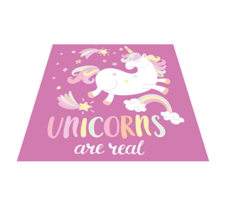 Alfombra vinílica infantil unicornios magia real - TenVinilo