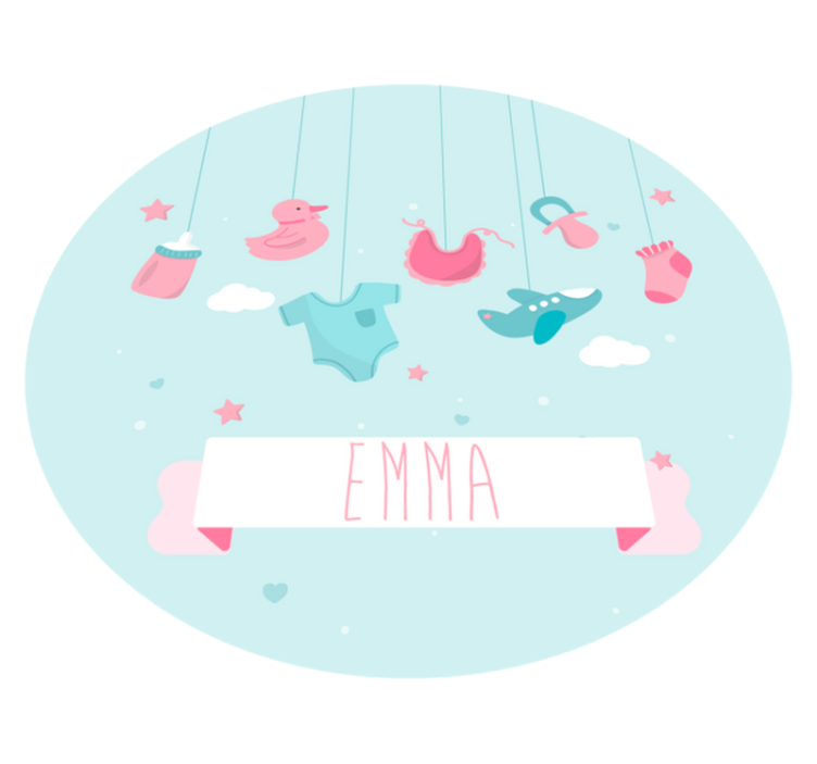 Alfombra vinílica bebé guardería personalizada - TenVinilo