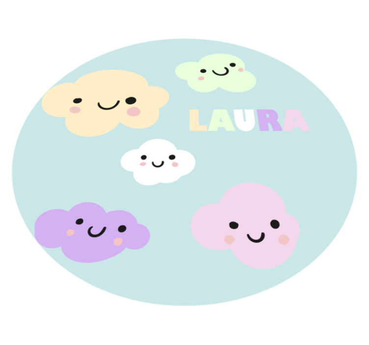 Alfombra vinílica personalizable nubes personalizables - TenVinilo