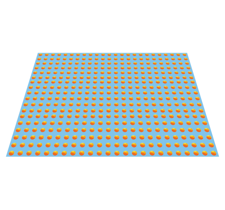 Alfombra vinílica imitación madera patrón naranjas soleadas - TenVinilo