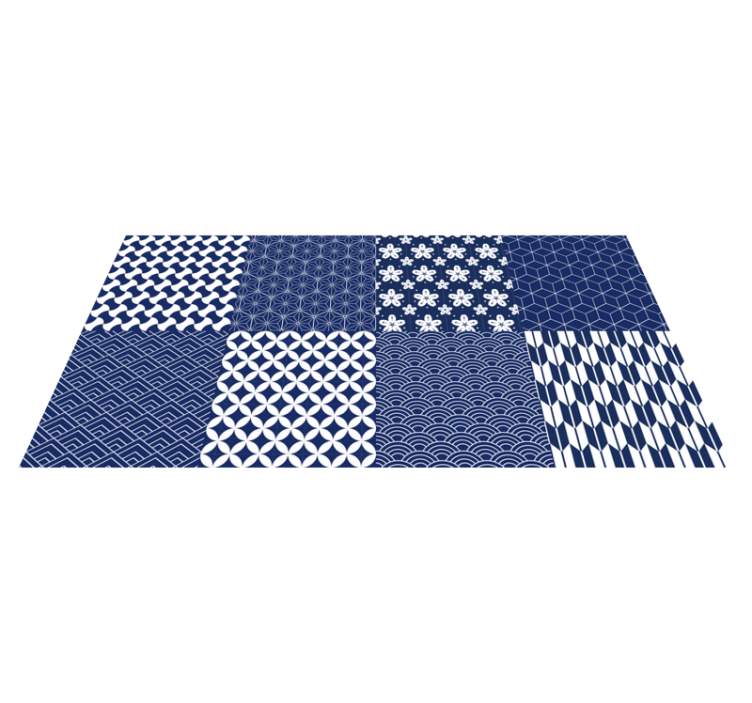 Alfombra vinílica geométrica conjunto de baldosas - TenVinilo