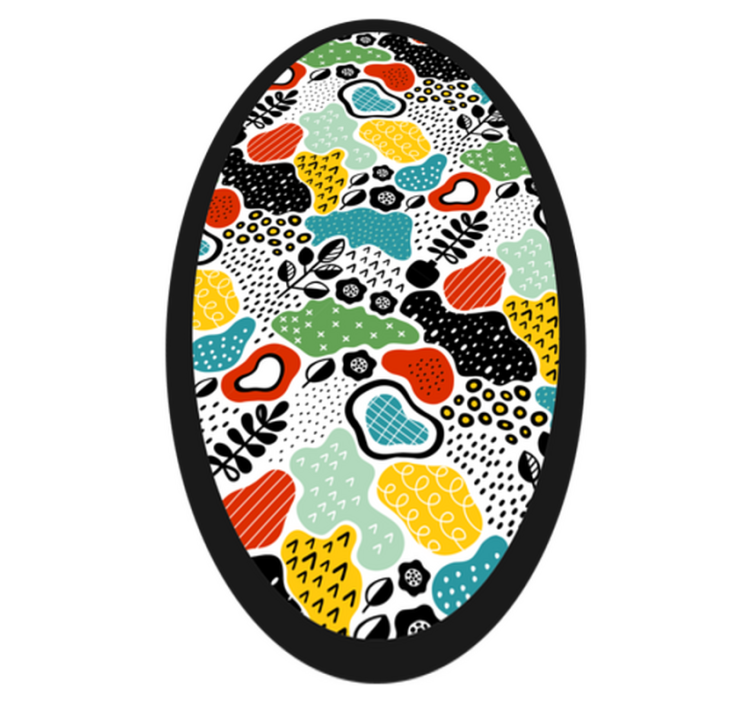 Alfombra vinílica naturaleza patrón colorido - TenVinilo