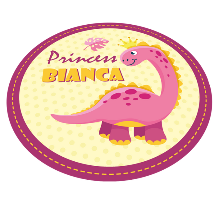 Alfombra vinílica bebé princesa dinosaurio - TenVinilo