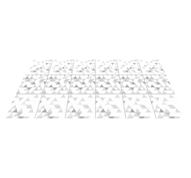 Alfombra vinílica geométrica motivos triangulares grises - TenVinilo