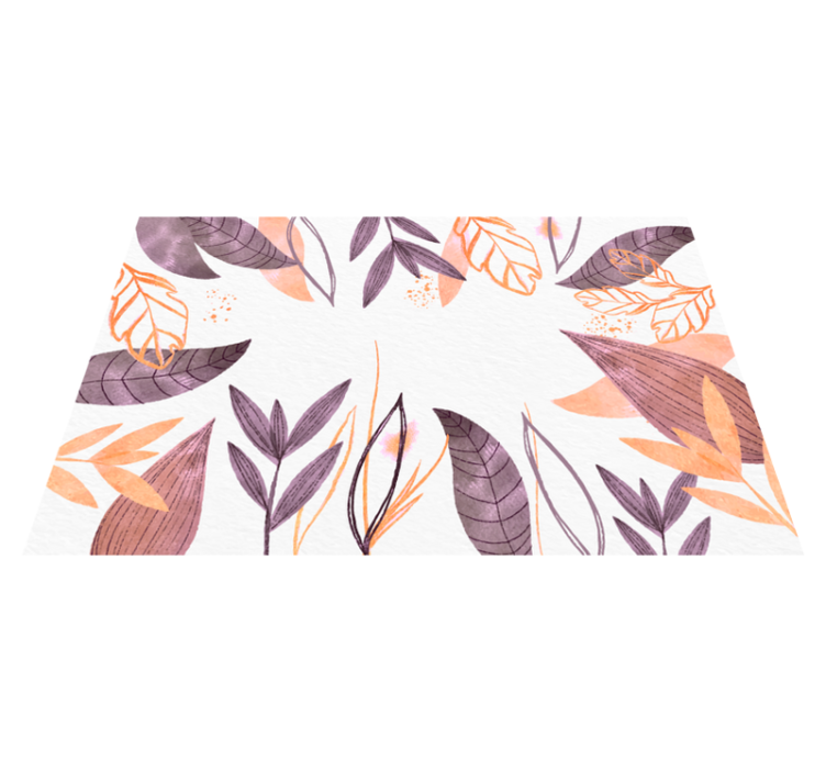 Alfombra vinílica dormitorio elegantes patrones de hojas - TenVinilo