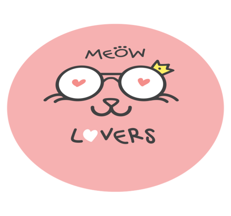 Alfombra vinílica infantil gráfico amante de los gatos - TenVinilo