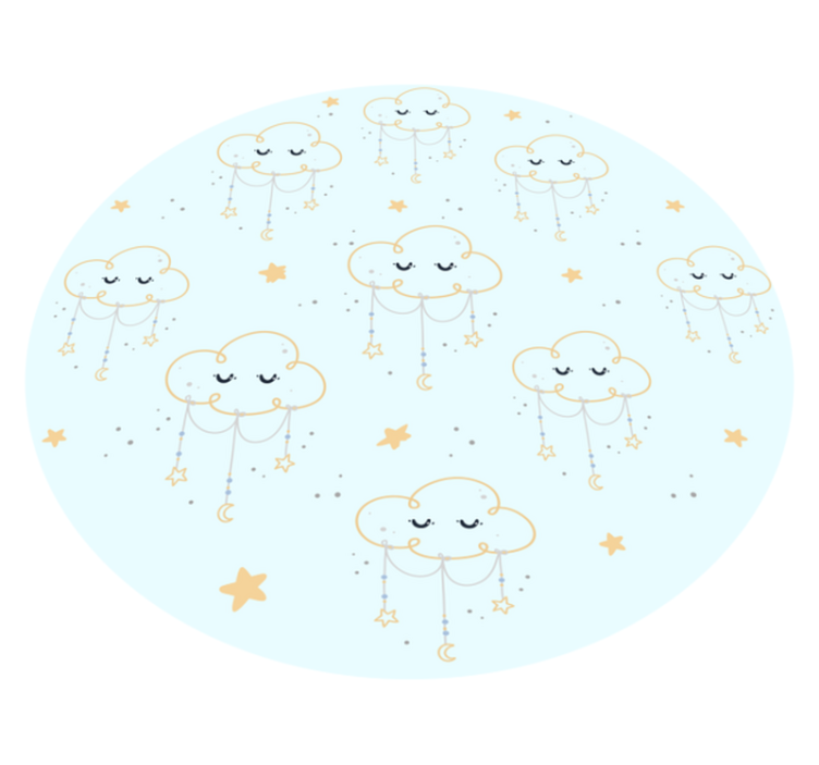 Alfombra vinílica bebé paisaje de nubes de ensueño - TenVinilo