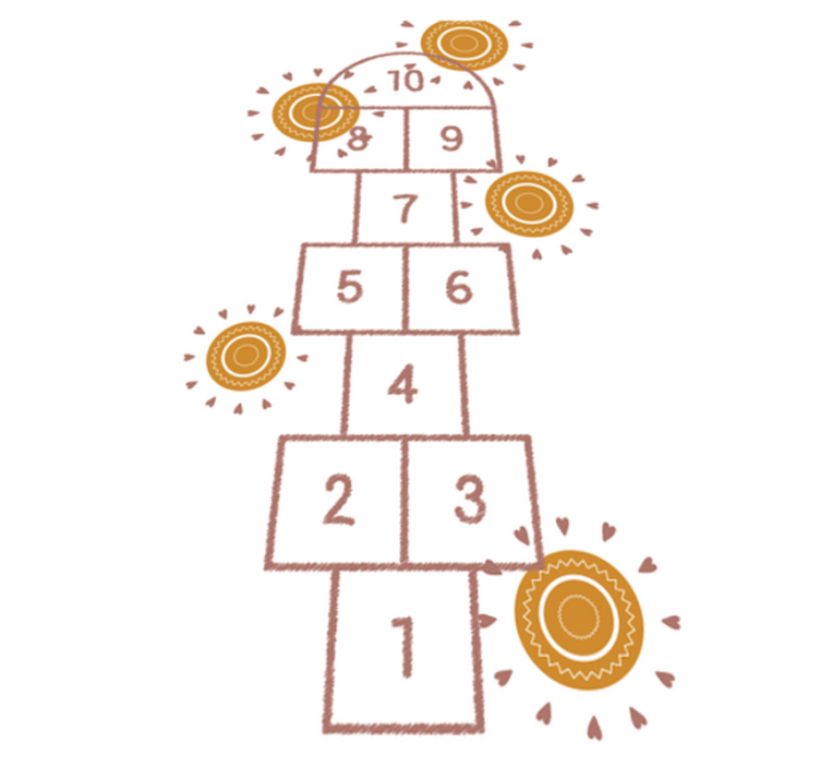 Alfombra vinílica infantil rayuela - TenVinilo