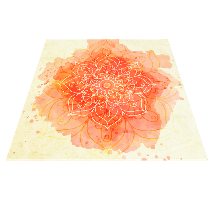 Alfombra vinílica mandala flor - TenVinilo