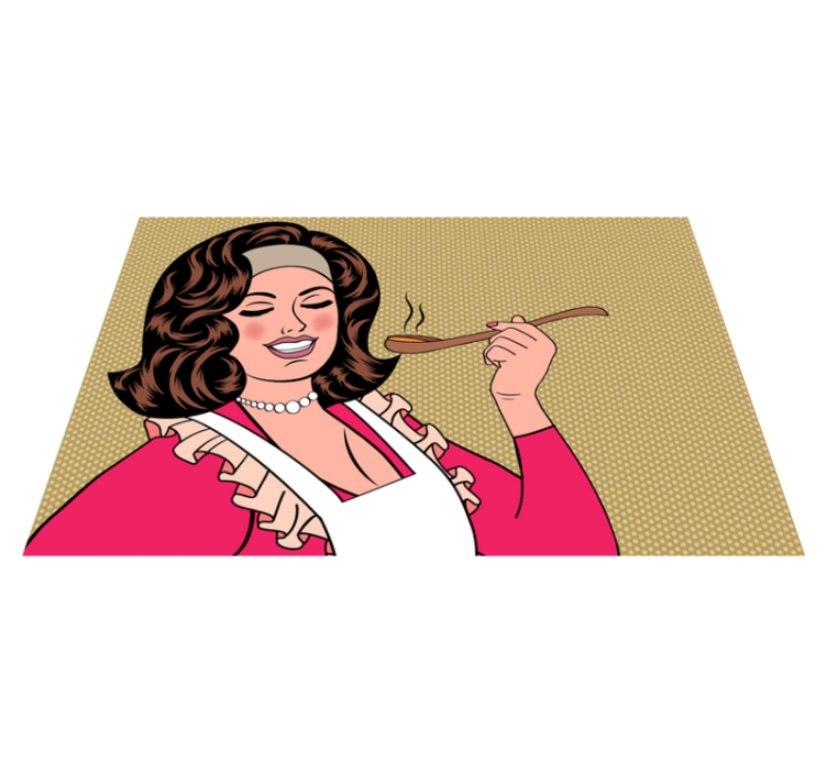 Alfombra vinilo cocina personaje de dibujos animados - TenVinilo