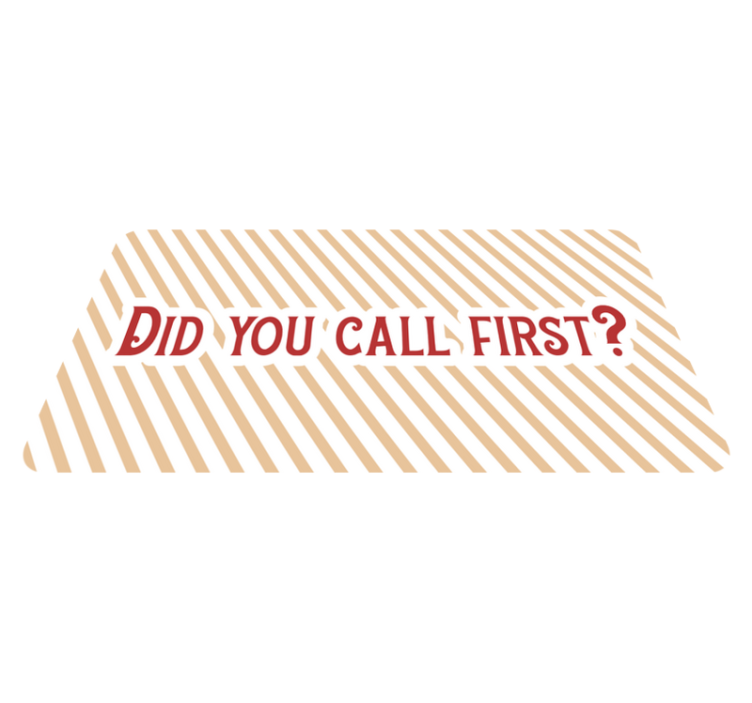 Alfombra vinílica frase llame a la primera consulta - TenVinilo