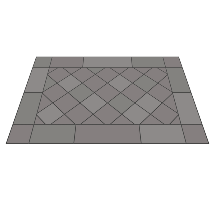 Alfombra hidráulica geometría en mosaico - TenVinilo