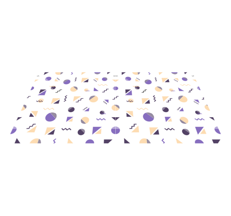 Alfombra vinílica geométrica patrón de formas geométricas - TenVinilo