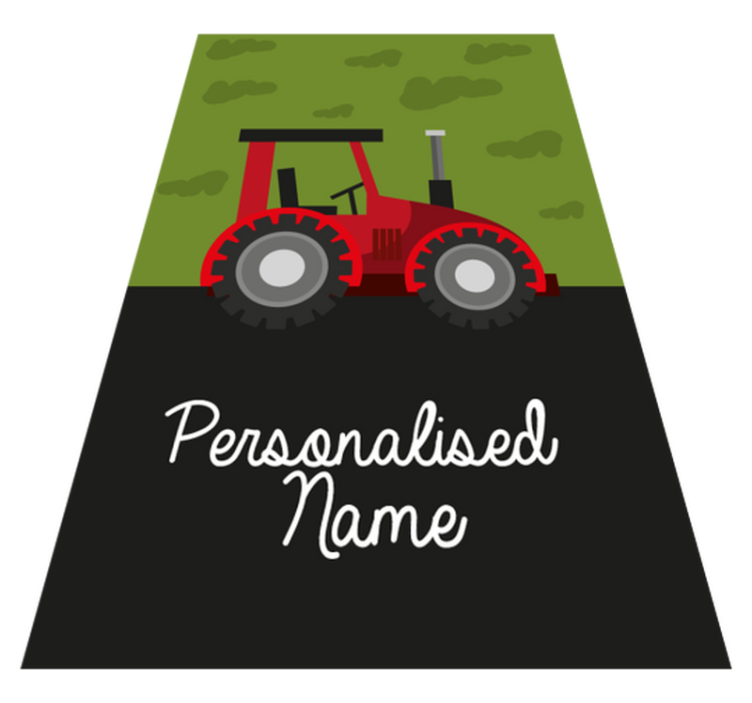 Alfombra vinílica personalizable tractor personalizado - TenVinilo
