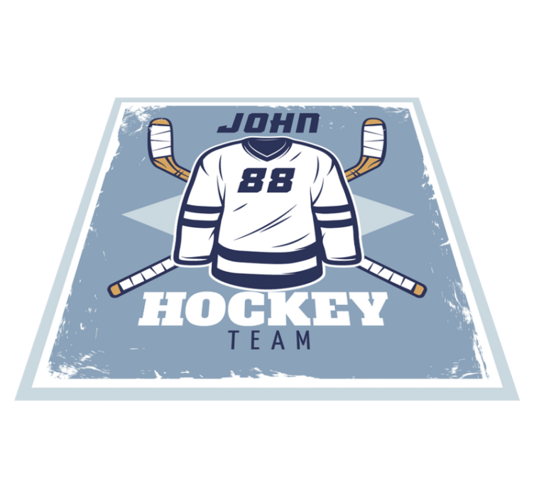 Alfombra vinílica personalizable emblema de hockey  - TenVinilo