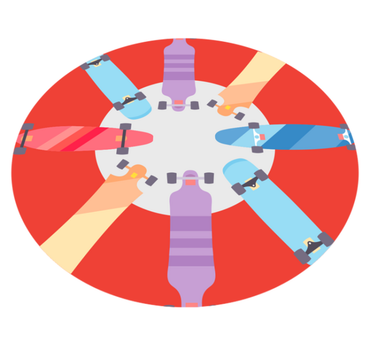 Alfombra vinílica juegos juego de mesa circular - TenVinilo