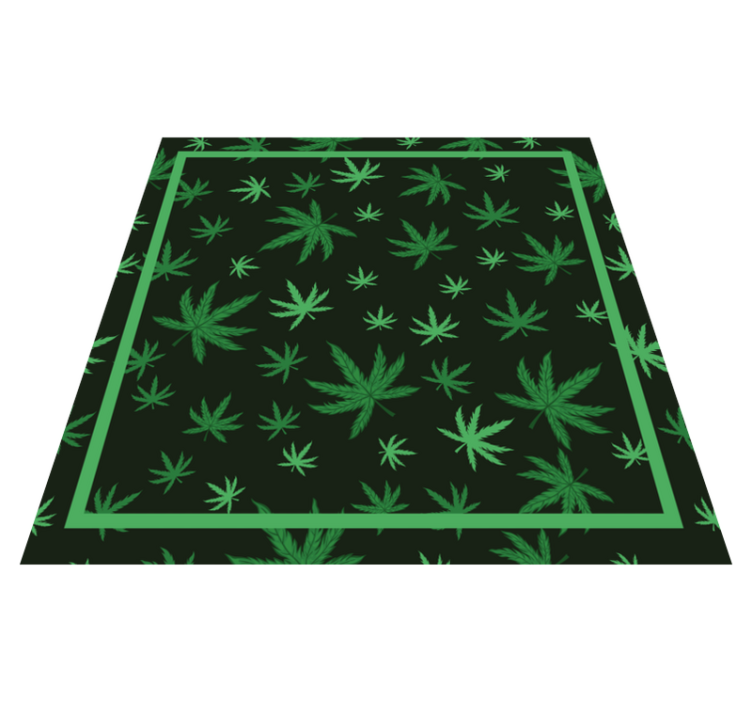 Alfombra vinílica animales patrón de hoja de cannabis - TenVinilo
