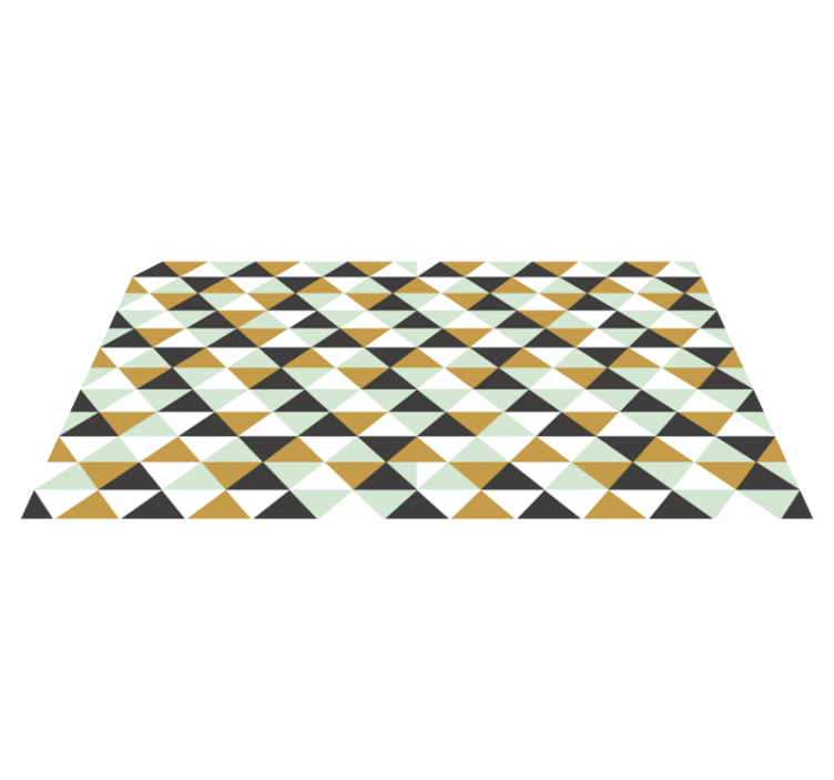 Alfombra vinílica geométrica arreglo de mosaico triangular - TenVinilo