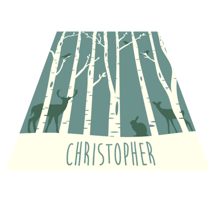 Alfombra vinílica personalizable tema de amigos del bosque - TenVinilo