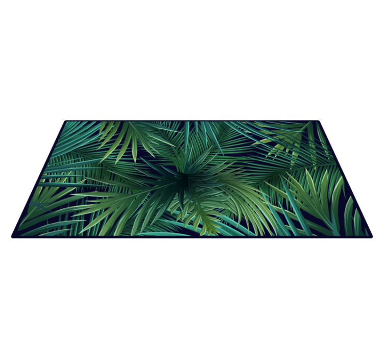 Alfombra pvc cocina intensas hojas de monstera - TenVinilo