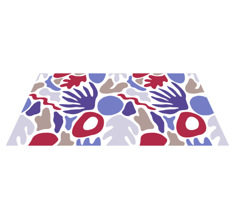 Alfombra vinílica minimalista patrón de forma abstracta - TenVinilo