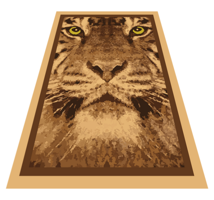 Alfombra vinílica animales majestuosa cara de tigre - TenVinilo