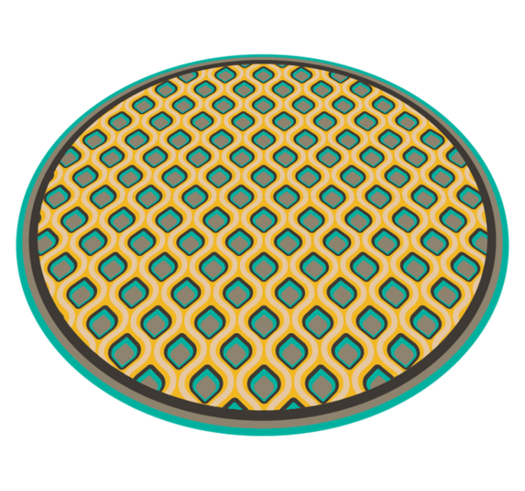 Alfombra vinilo cocina patrón moderno de mediados de siglo - TenVinilo