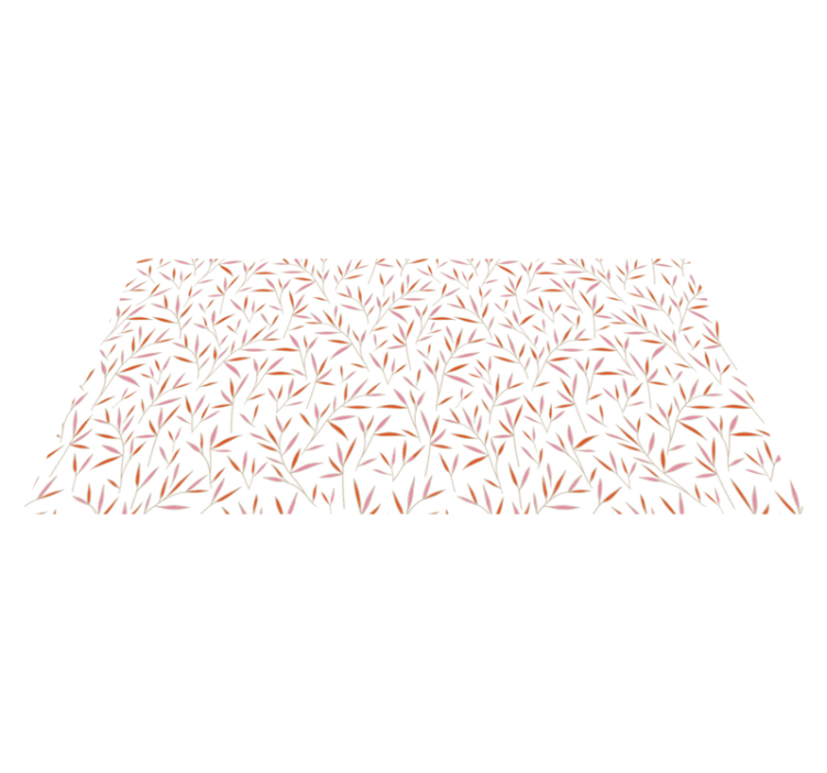 Alfombra vinílica flores delicado patrón de hojas - TenVinilo