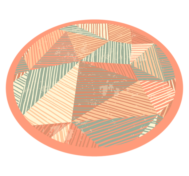 Alfombra vinílica geométrica juego de colores de triángulos - TenVinilo