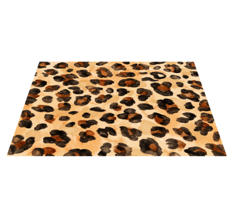 Alfombra vinílica animal print motivo manchas de leopardo - TenVinilo