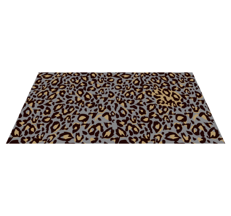 Alfombra vinílica animal print estampado de leopardo gris - TenVinilo