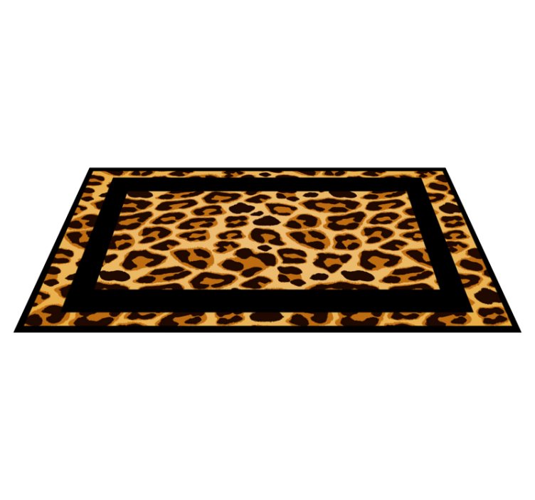 Alfombra vinílica animal print motivo leopardo rectangular - TenVinilo