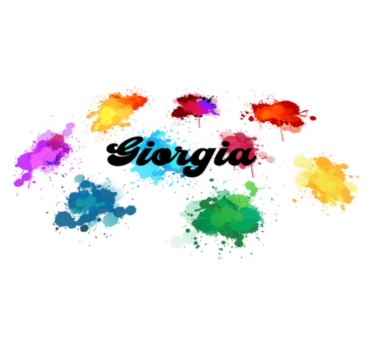 Alfombra vinílica juvenil diseño circular con salpicaduras. - TenVinilo