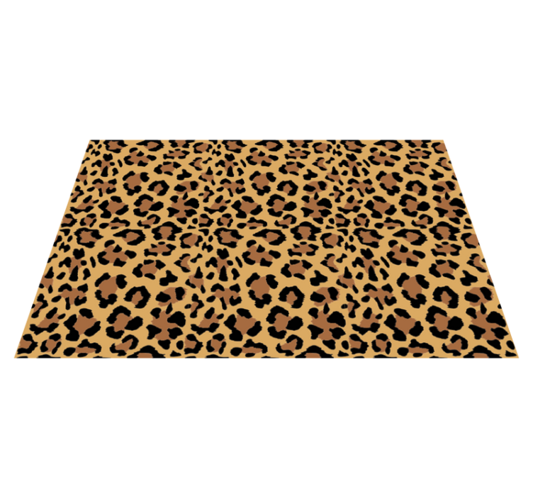 Alfombra vinílica animal print estampado de leopardo - TenVinilo