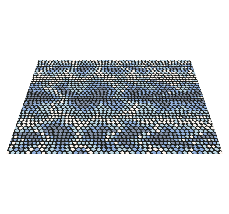 Alfombra vinílica mosaico elemento de punto circular - TenVinilo