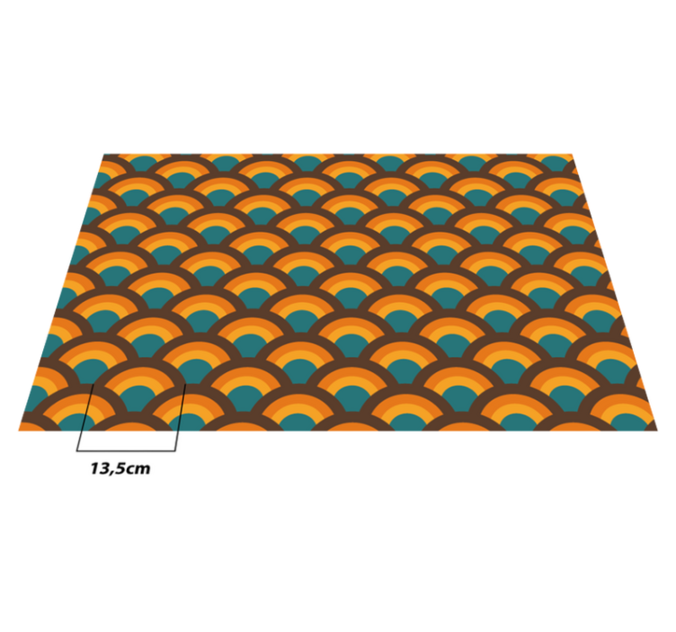 Alfombra vinílica vintage arcoíris de los 70 - TenVinilo