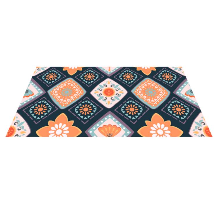 Alfombra vinilo baño azulejos abstractos coloridos - TenVinilo